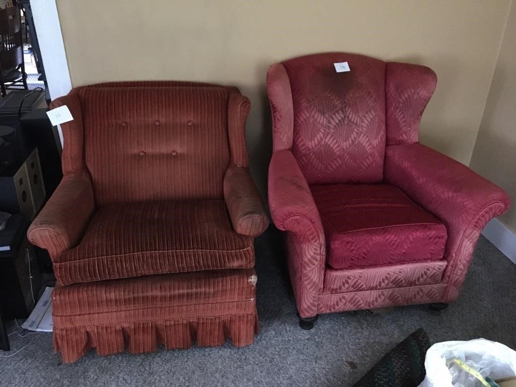 2 overstuffed arm chairs