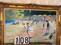 Oil painting by Killian Beach Party 48” X 38”