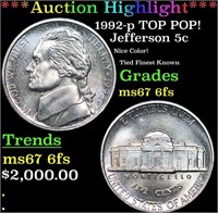 ***Auction Highlight*** 1992-p Jefferson Nickel TO