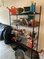METAL SHELVING, CONTENTS NOT INCLUDED. 6' X 47" X
