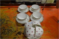 8 china cups & saucers