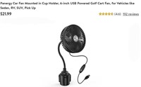 Panergy Car Fan Mounted in Cup Holder, 6-inch USBp