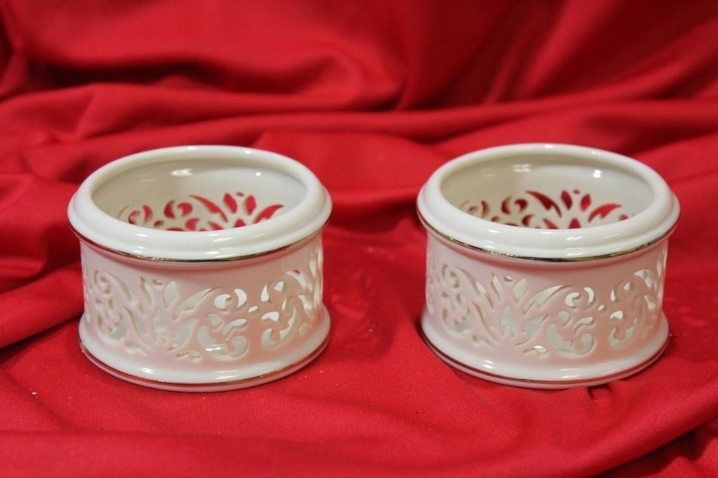 A Pair of Lenox Candle Holders