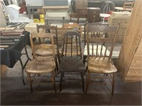 Six Assorted Antique Chairs