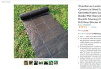 Weed Barrier Landscape Fabric Commercial Weed Cont