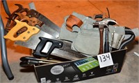 Saws, toolbelt & hammer