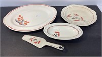 Harker Pottery: Platter Plate, Server, Oval Dishes