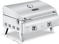 Portable Stainless Steel Gas Grill - 2 Burner