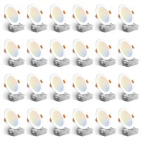 Amico 24 Pack 6 Inch 5CCT Ultra-Thin LED Recessed