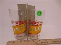 3 Dad's Root Beer glasses, unused