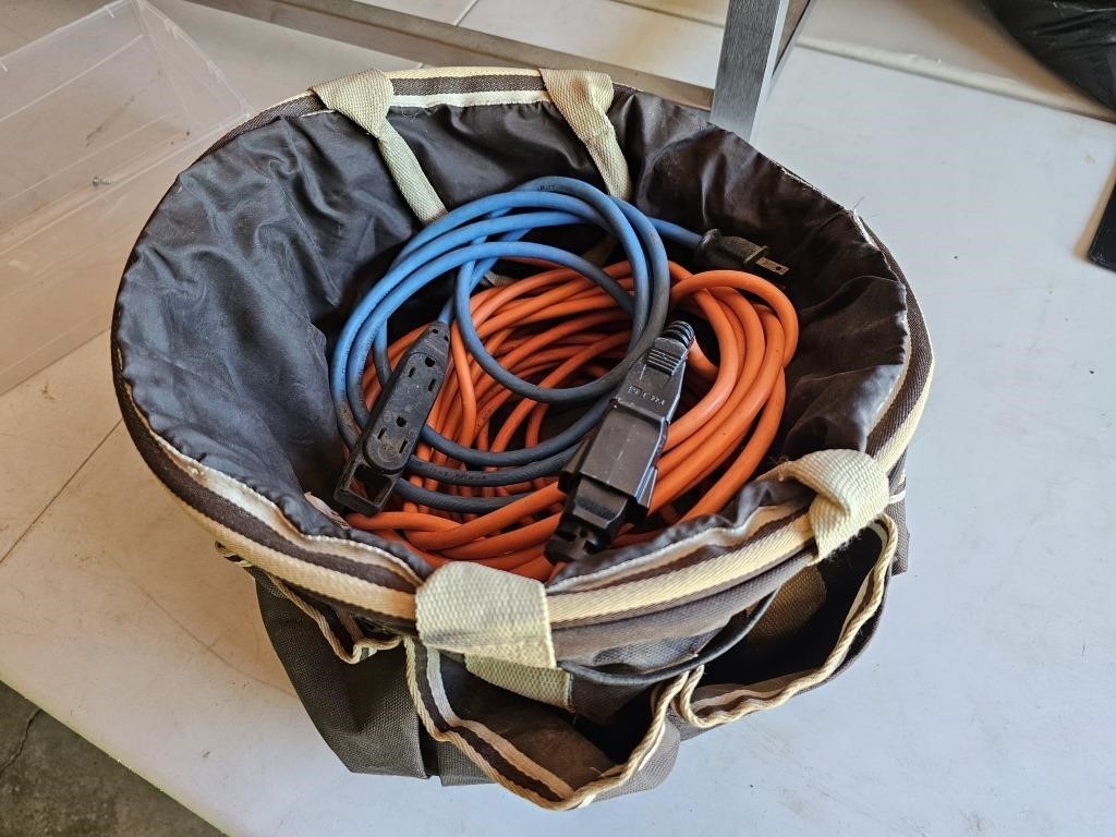 Bag with electrical cords