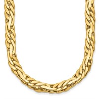 14 Kt Polished 7.5mm Fancy Link Necklace