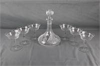 Crystal Wine Decanter + Glasses