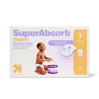 76 Ct-Disposable Diapers Size 7 up & up