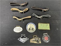 Railroad watch fobs with naval operating badge