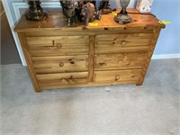 6 drawer wooden dresser 48 in long 17 in deep 30 i