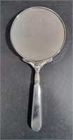 BIRKS STERLING SILVER HAND HELD MAGNIFIED MIRROR