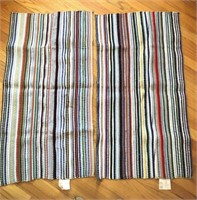 (2) New Multi Colored Woven Throw Rugs