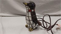 Stained glass penquin lamp