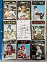 (121) Asst 1971T Baseball Cards