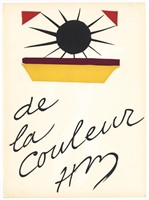 Henri Matisse "De la Couleur" pochoir