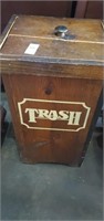 Wooden trash bin ( Lid broken)