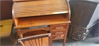 Wooden Desk, and chair