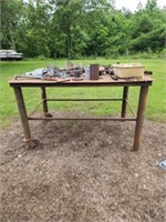 Approx. 5x3 Steel Welding Table and Contents