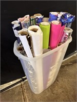 Gift Wrapping Tote and Paper- Over 25 Rolls!