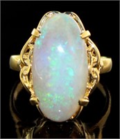 18kt Gold 5.04 ct Natural Opal Ring