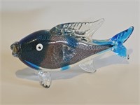 BEAUTIFUL VTG BTPL MURANO COLBALT BLUE AND CLEAR