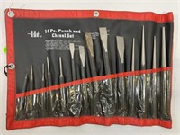 14 piece punch & chisel set in carry bag