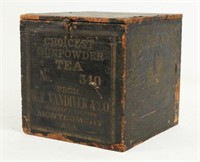 Vandiver Co. Montgomery, ALA. Gunpowder Tea Box