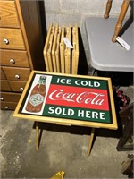 5 FOLDING TRAY TABLES 1 COCA COLA THEMED