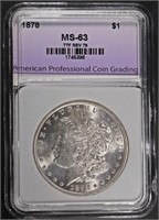 1878 7TF REV 79 MORGAN DOLLAR APCG CH BU