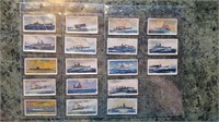Lot of 18 War Ships Tobacco Cards 1938