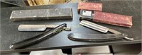 ANTIQUE STRAIGHT RAZORS WITH CASES