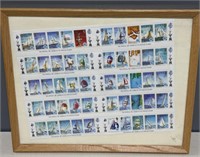 Framed America's Cup Sheet of Postage Stamps!