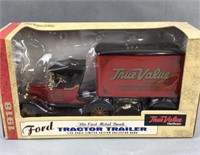 1918 ford die cast metal bank tractor trailer