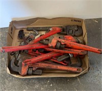 Flat of 15 Monkey Wrenches of Differing Sizes