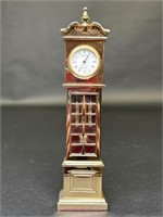 1988 Bulova Gold Hue Miniature Grandfather Clock