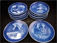 10 Royal Copenhagen 7" Blue Scene Plates
