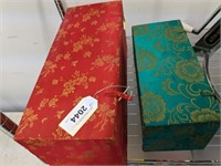 2 PC ORIENTAL  VASES IN PROTECTED BOXES