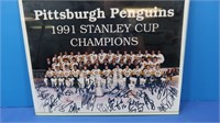 Autographed 1991 Stanley Cup Champs Pgh Pens Team
