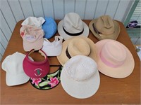 Assorted Hats: Felt, Straw, Sun Hats & More