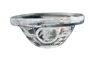 Early American Etched Glass Duck Bowl