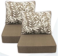 Indoor/Outdoor Deep Seat Patio Cushions Set of 2