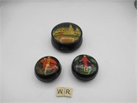 3 LACQUER BOXES