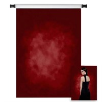 Kate 5x7ft Red Abstract Backdrops Microfiber Red P