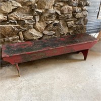 Primitive One Plank Wood Bench